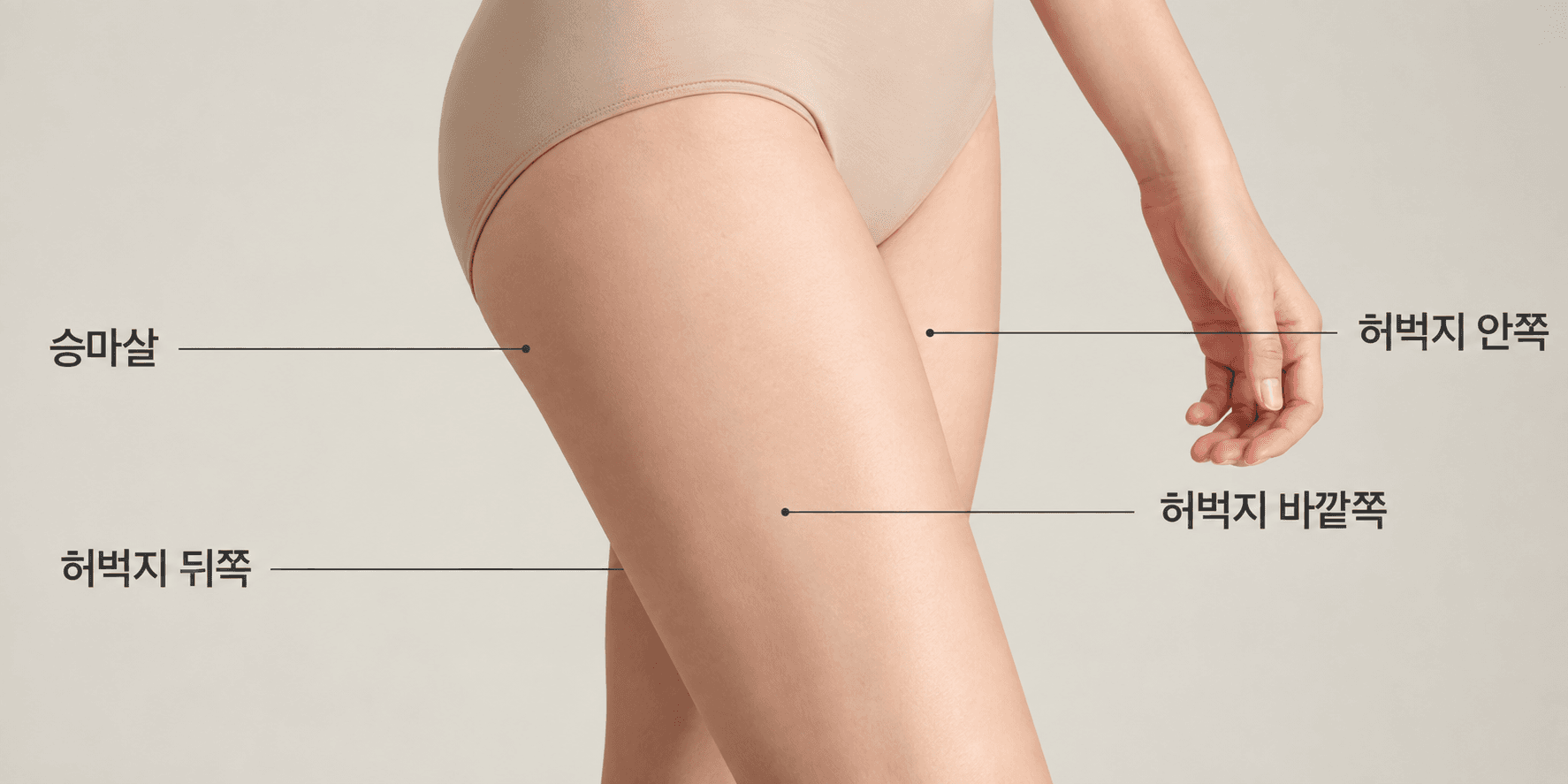 허벅지 승마살 허벅지 안쪽 바깥쪽 관리 부위