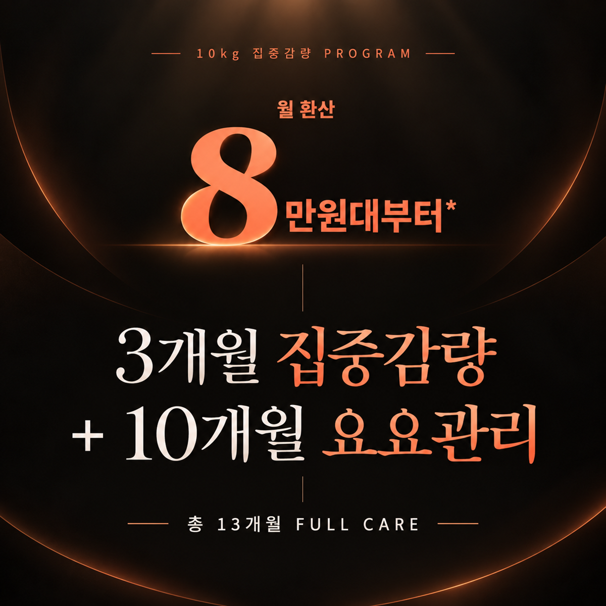 10kg 집중감량 3개월 집중감량과 10개월 유지관리 프로그램